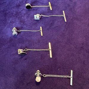 5 vintage tie tacks